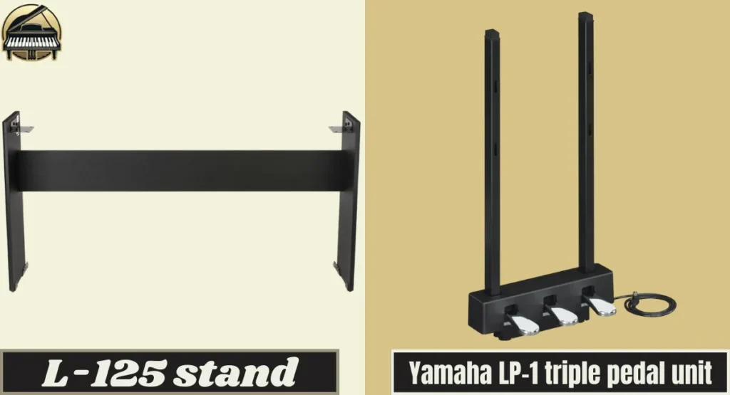 yamaha-p125-stand-and-pedal-compatibility yamaha p125 with l-125 stand and lp-1 triple pedal unit for classical playing