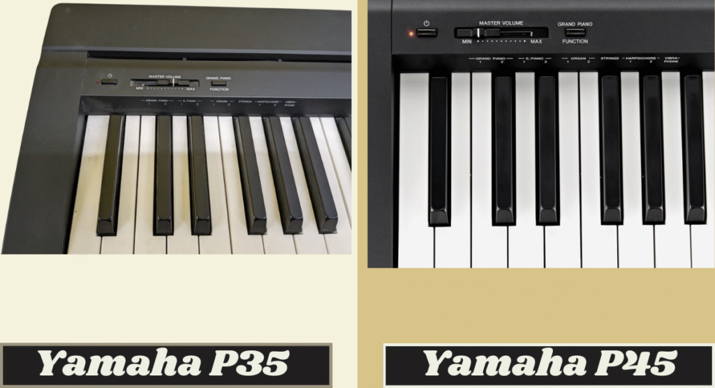 key-action-and-playability yamaha p35 vs p45 key action and playability comparison