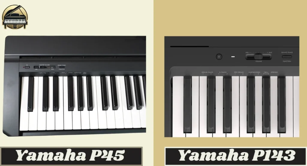 yamaha-p45-vs-p143-key-action yamaha p45 vs p143 key action comparison with ghs and improved response